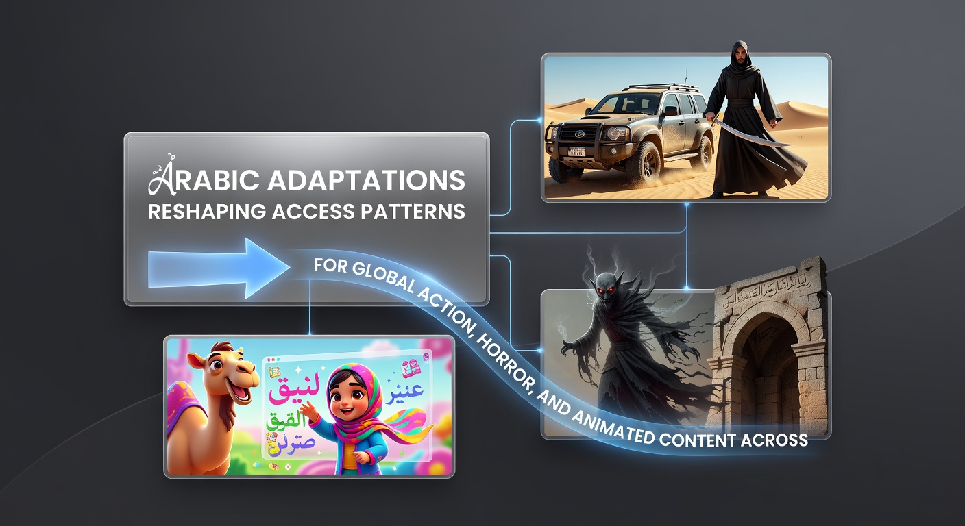 Digital platforms offering Arabic localized versions of global horror and animation content
