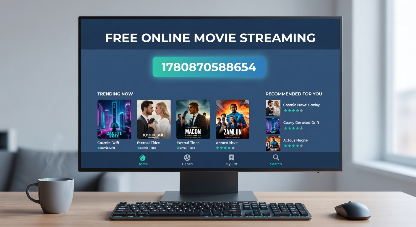 User interface examples from free streaming services displaying movie selection screens and ad placements